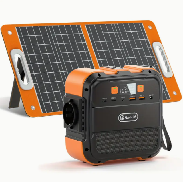 Draagbare Power Station 98 Wh, FF FLASHFISH Zonnegenerator 120 W 230 V