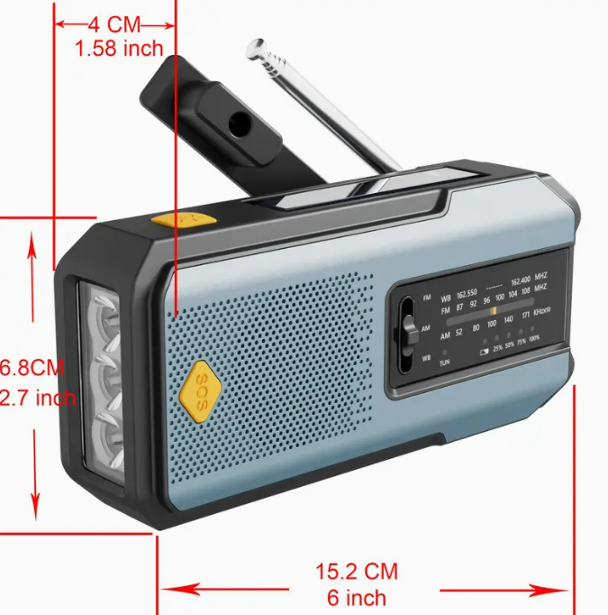 Noodradio met powerbank