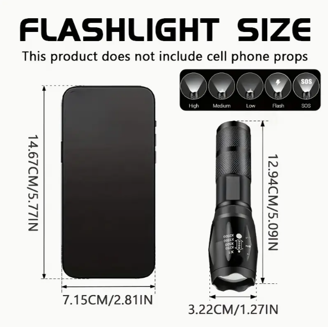 2 stuks zaklamp