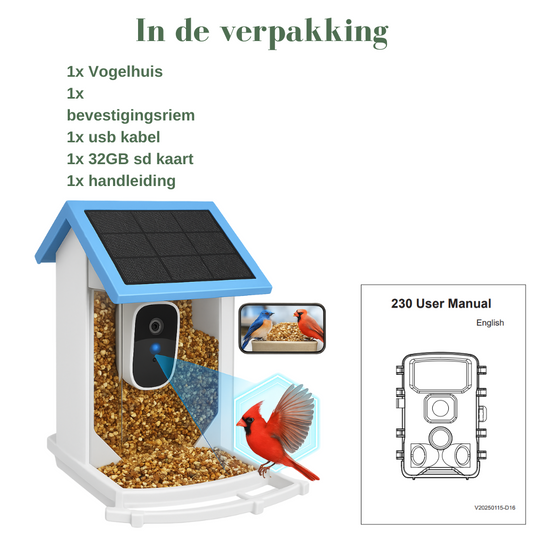 Vogelhuis met camera - AI